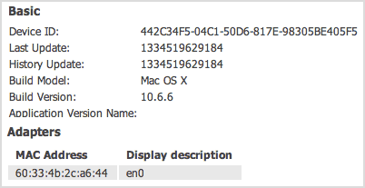 Device Information Mac