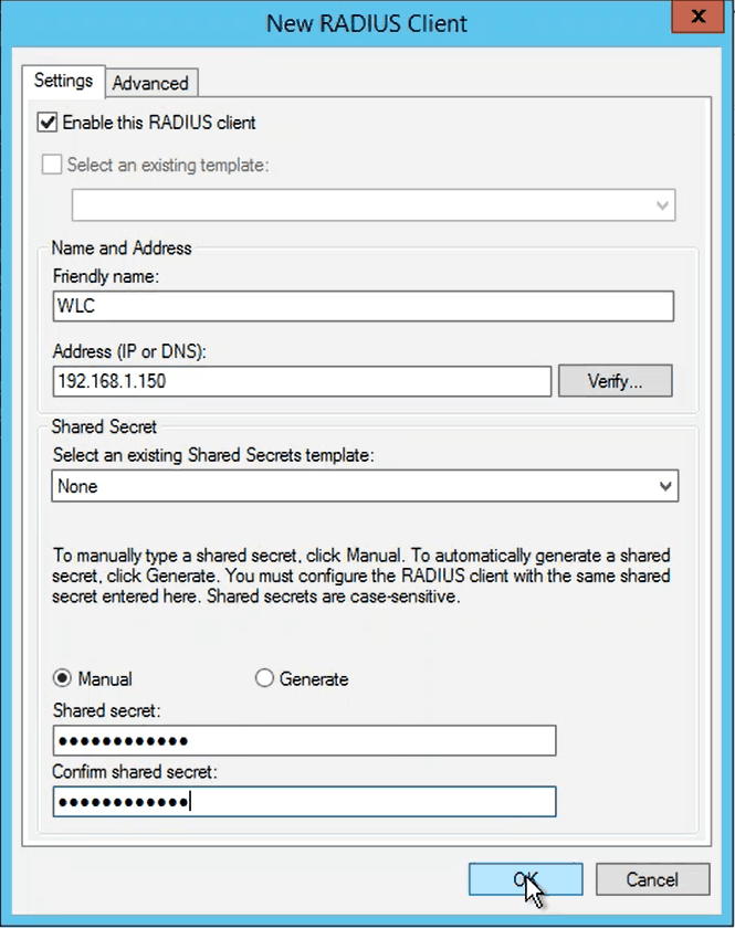 Creating a RADIUS Client