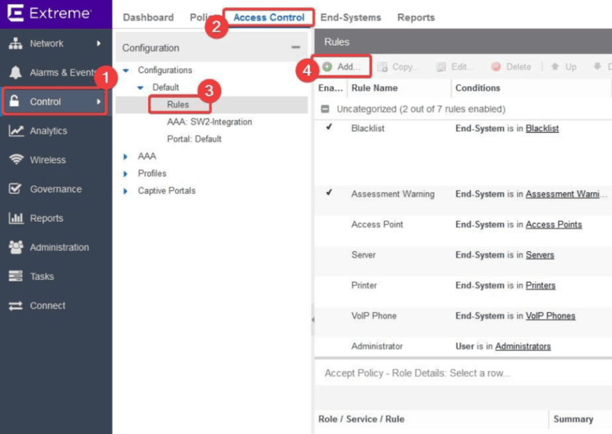 Creating and configuring the Rule settings