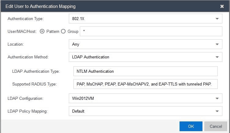 Configuring the Authentication Mapping settings