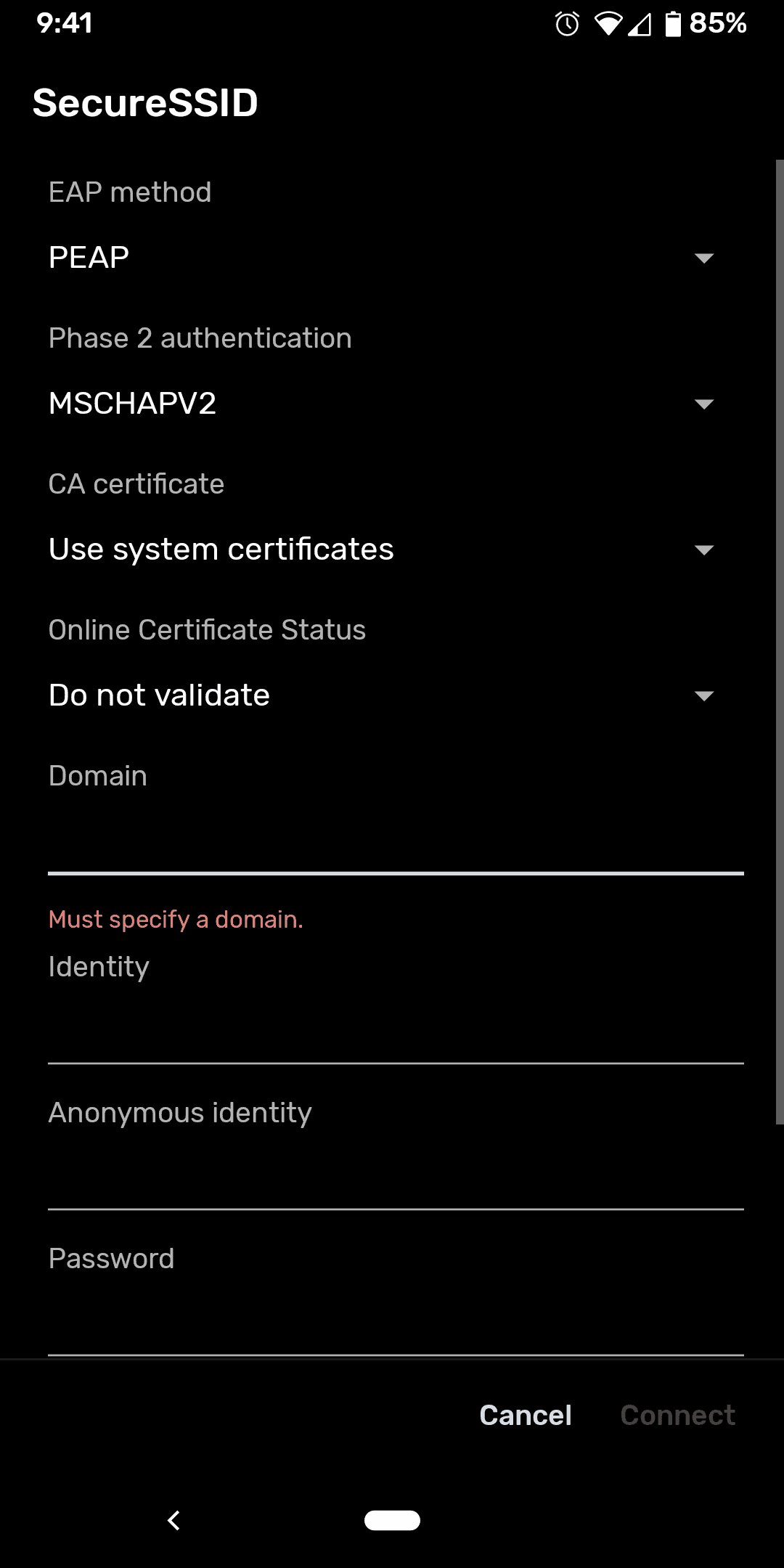 server certificate validation