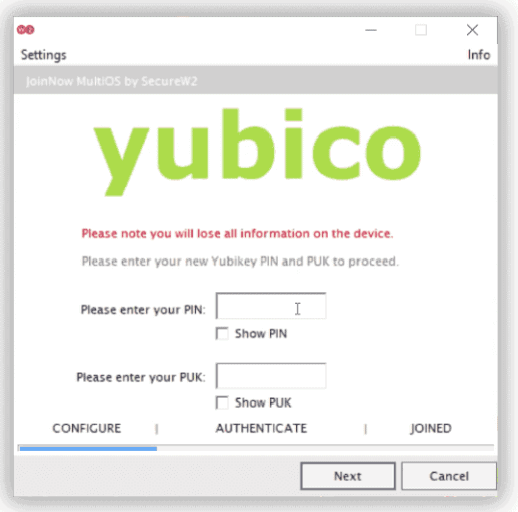 Security Key Integration Installing a Certificate on a YubiKey