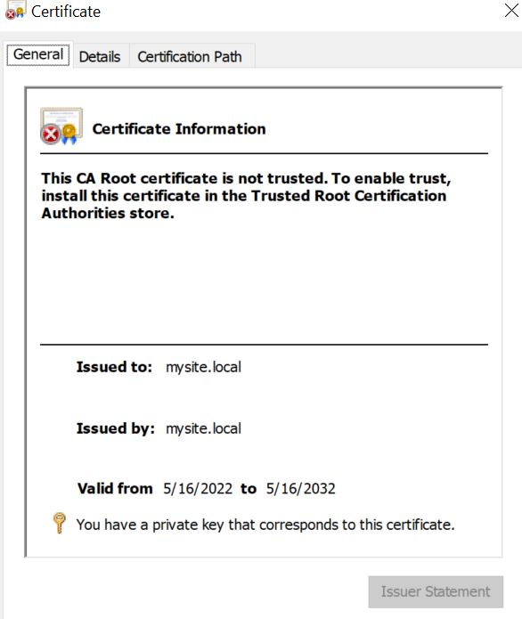 self signed cert