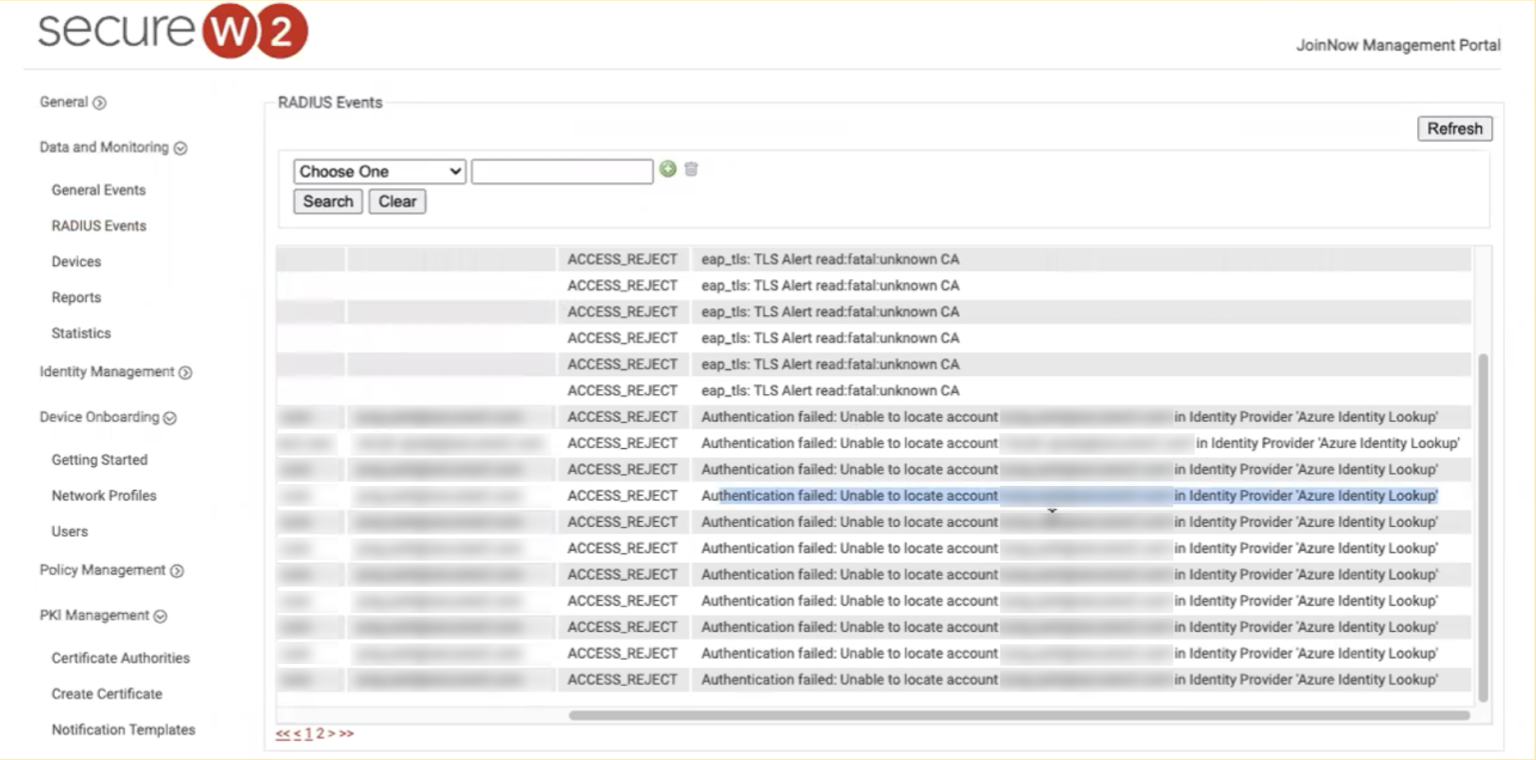 How to View RADIUS Event Logs