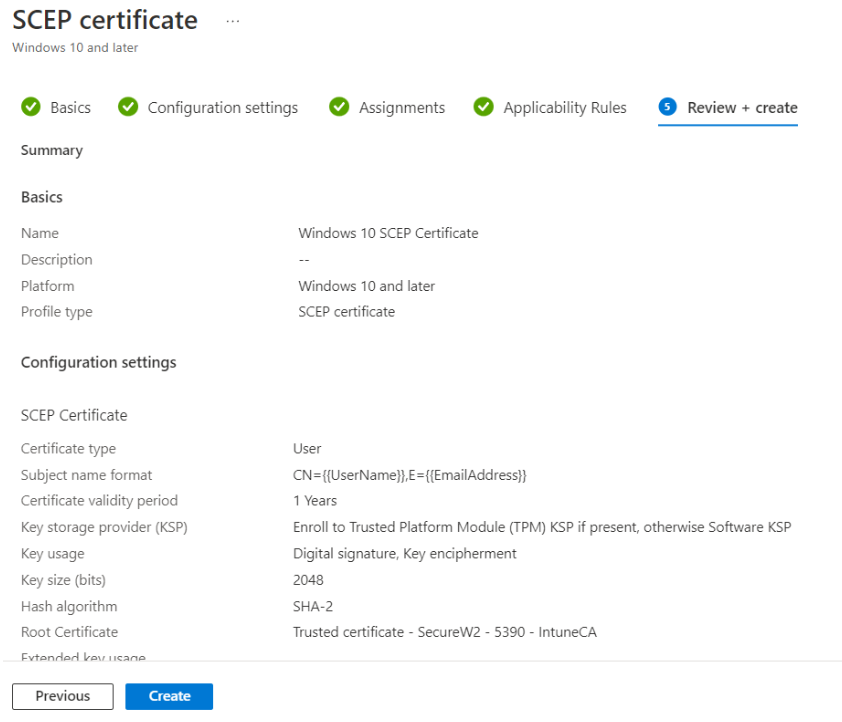 Third-Party CA SCEP Configuration with Intune