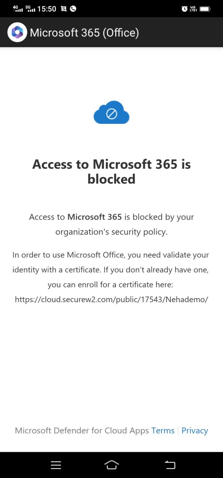Using Certificates for Granular Application Access with Microsoft Defender