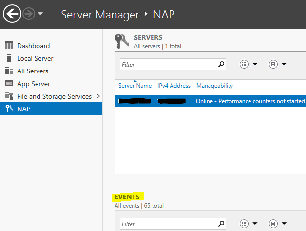 Network Policy Server (NPS) Server Manager Logs location