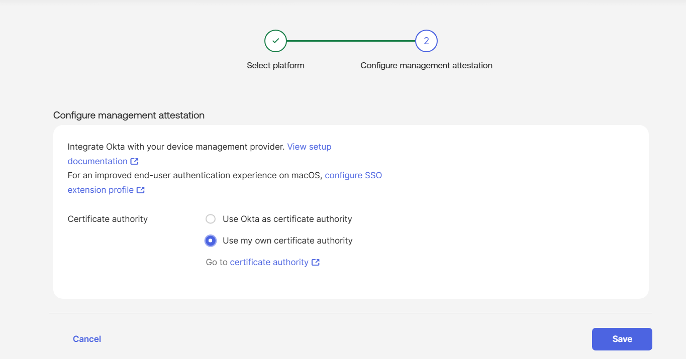 Okta Verify and Certificate-Based Device Trust
