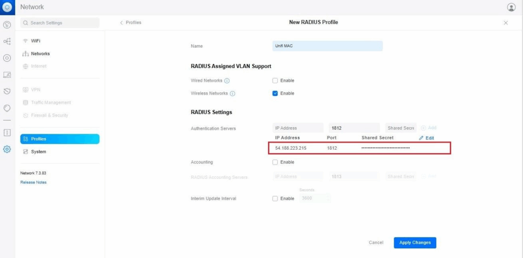RADIUS MAC Authentication with Ubiquiti Unifi Access Points
